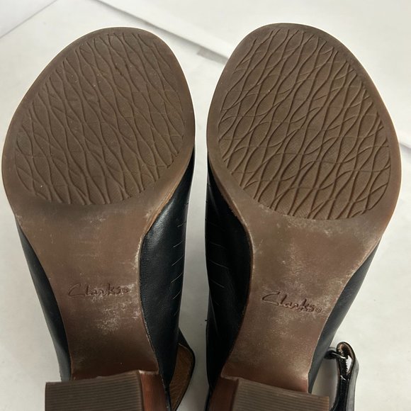 Clarks Artisan's Briatta Key Women's Adjustable Strap Peep-Toe Sandals Black 7W - Picture 6 of 9